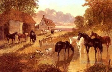 La hora de la tarde Arenque Snr John Frederick caballo 2 Pinturas al óleo